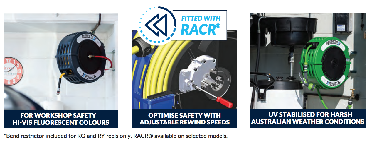 Macnaught Retracta R3-RACR® Hose Reel with 10-year Warranty